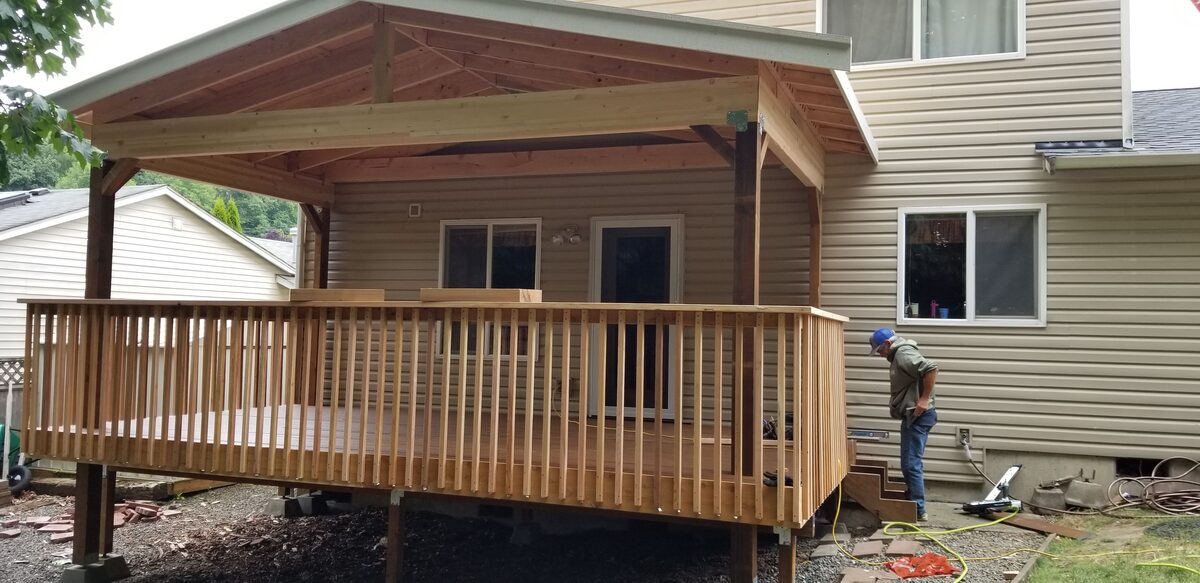 Covered Cedar Deck